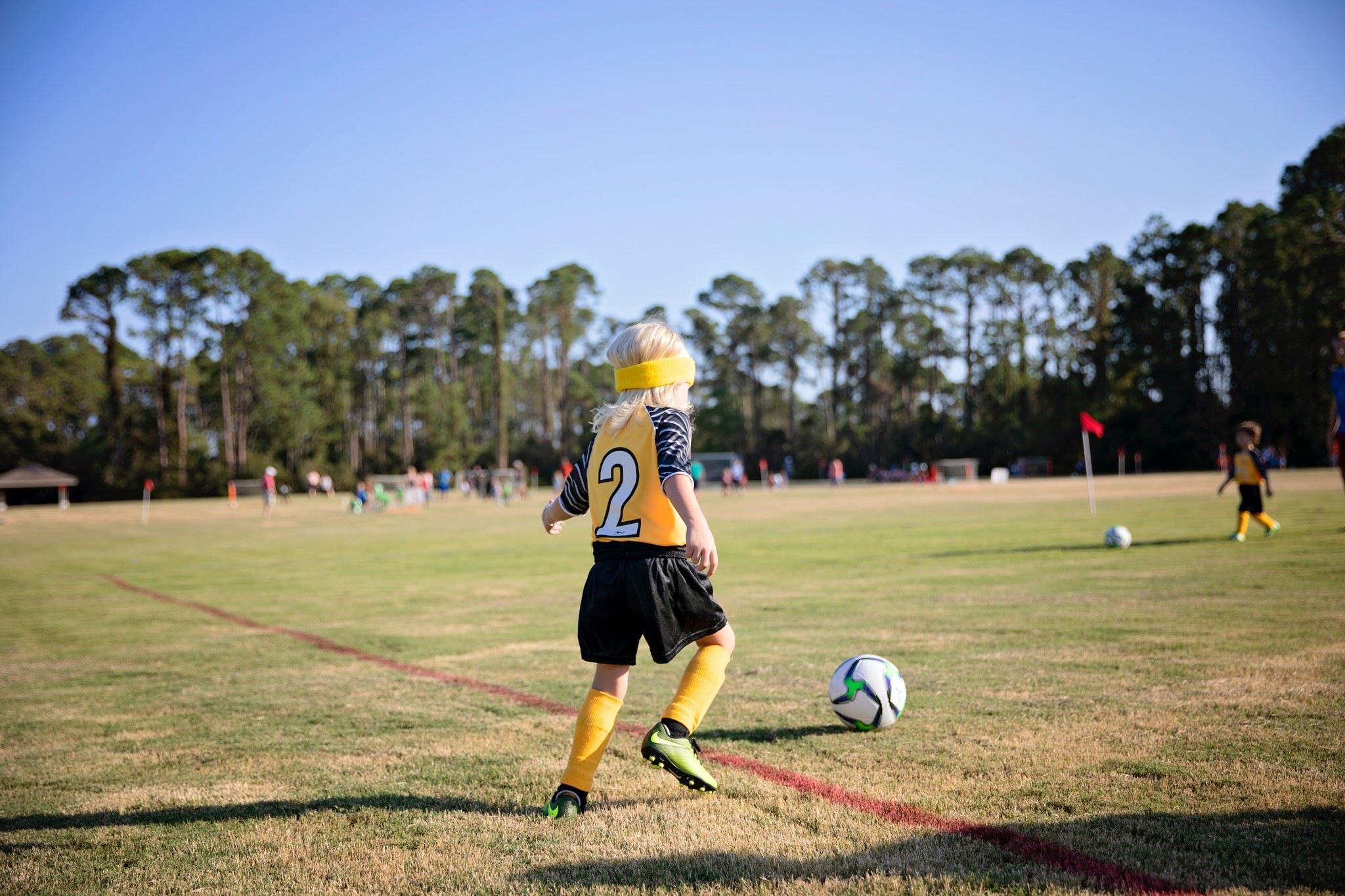 kid playing soccer